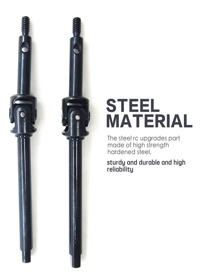Raflot 2Pcs RC Front Axle Drive Shaft Steel Front Universal Driveshaft CVD Set for 1/24 C10/JLU/Bronco/Gladiator/Deadbolt RC Crawler Car SCX24 Upgrades Accessories - Image 4